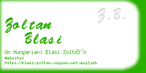 zoltan blasi business card